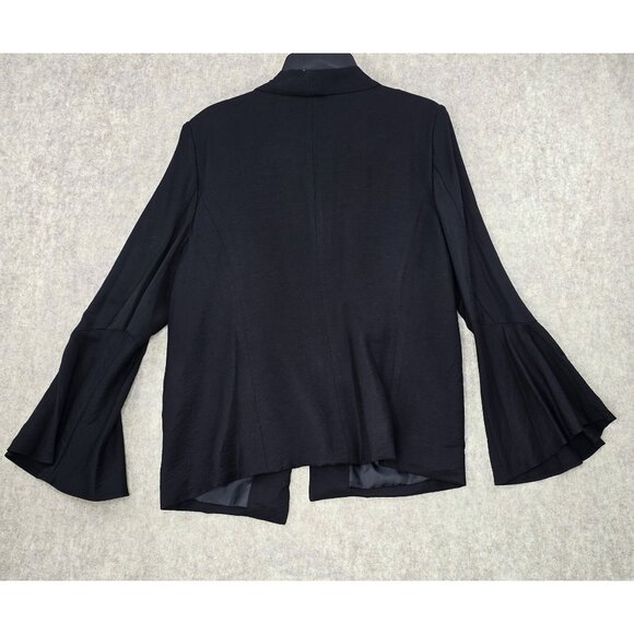 Lauren Conrad Womens Black Bell Sleeve Blazer Size 16 Rayon Blend - Picture 2 of 8